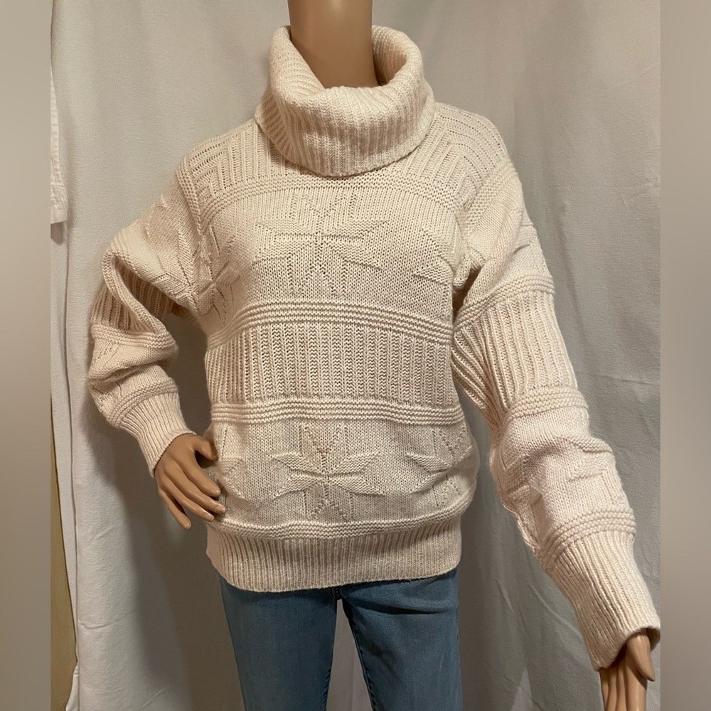 Maser Cream Turtleneck Wool Sweater